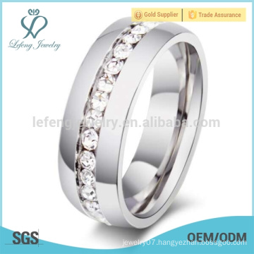 Latest stainless steel silver bands rings,silver diamond rings for women